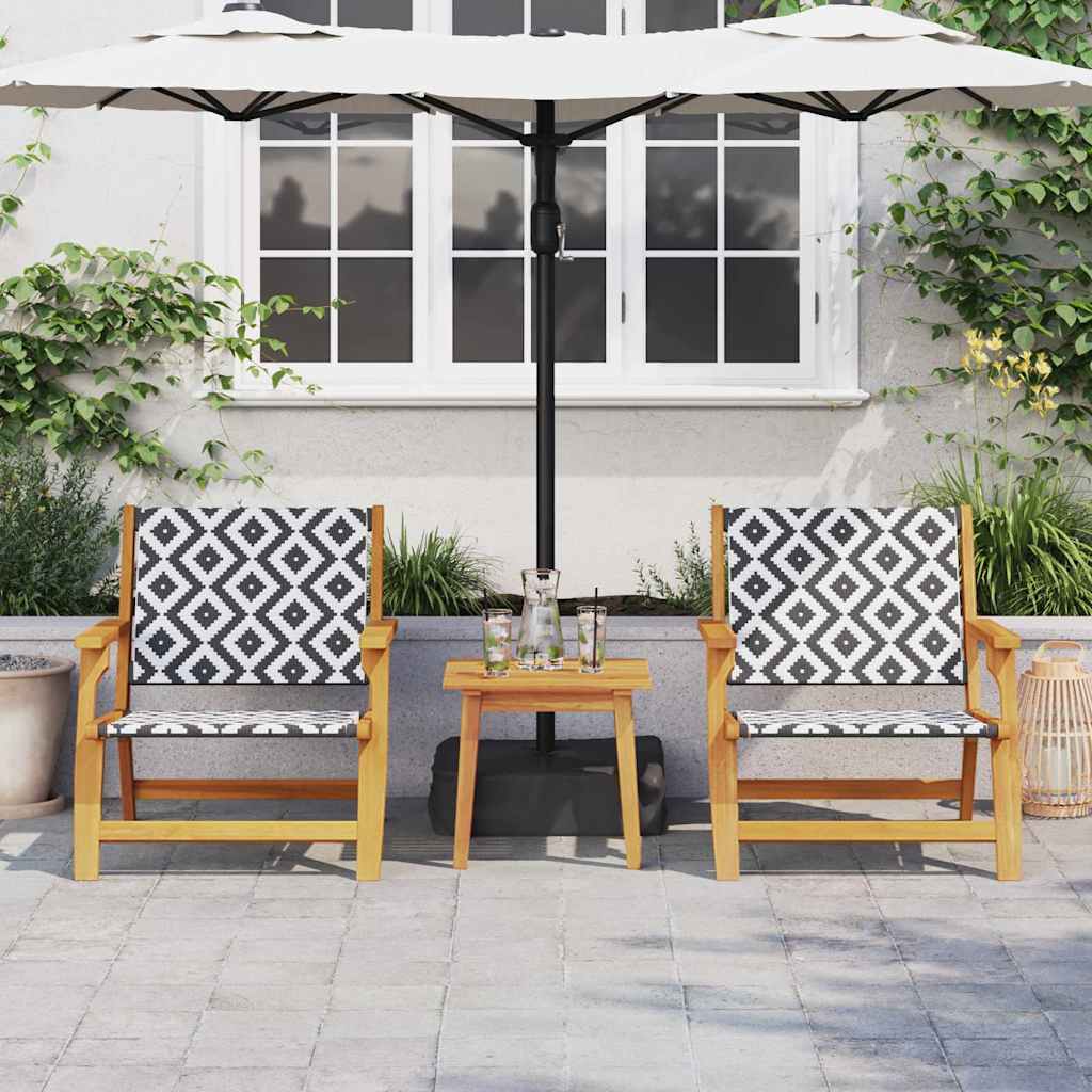 vidaXL gartenmöbel 2 pcs Schwarz und Weiß 67 x 78 x 73 cm