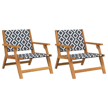 vidaXL gartenmöbel 2 pcs Schwarz und Weiß 67 x 78 x 73 cm