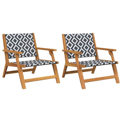 vidaXL gartenmöbel 2 pcs Schwarz und Weiß 67 x 78 x 73 cm