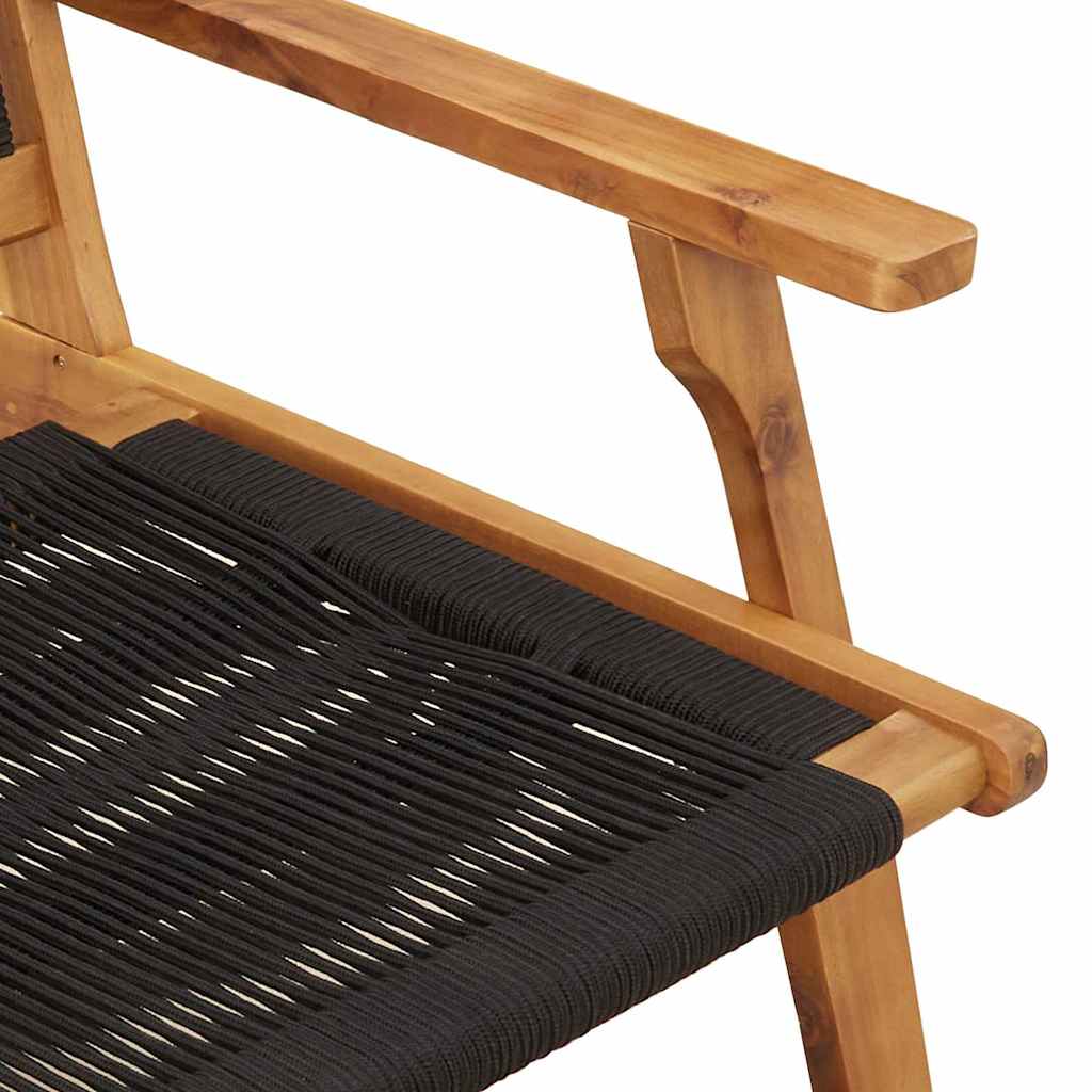 vidaXL gartenmöbel 2 pcs Schwarz 67 x 76 x 73 cm Massivholz Akazie