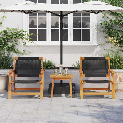 vidaXL gartenmöbel 2 pcs Schwarz 67 x 76 x 73 cm Massivholz Akazie