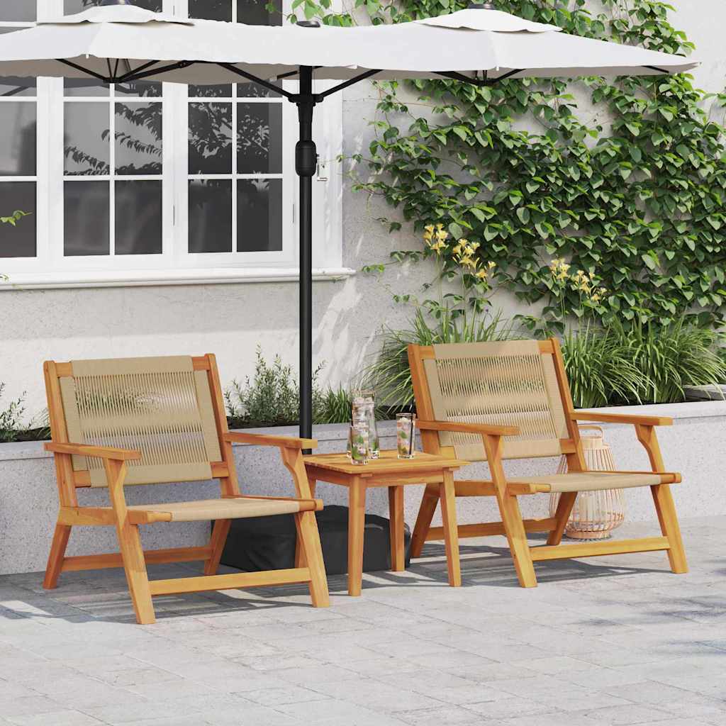 vidaXL gartenmöbel 2 pcs Beige 67 x 76 x 73 cm Massivholz Akazie