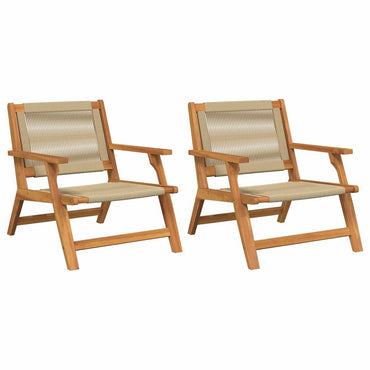 vidaXL gartenmöbel 2 pcs Beige 67 x 76 x 73 cm Massivholz Akazie