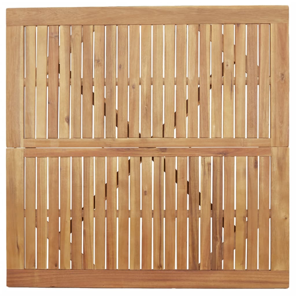 vidaXL Gartentisch Quadratisch 110x110x75 cm Massivholz Akazie