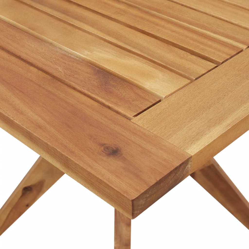 vidaXL Gartentisch Quadratisch 110x110x75 cm Massivholz Akazie
