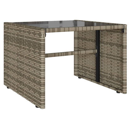 vidaXL 4-tlg. Garten-Sofagarnitur mit Kissen Grau Poly Rattan