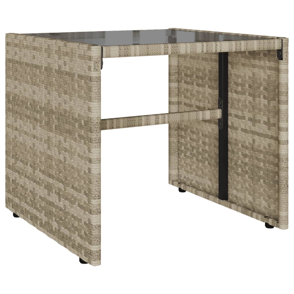 vidaXL 4-tlg. Garten-Sofagarnitur mit Kissen Hellgrau Poly Rattan
