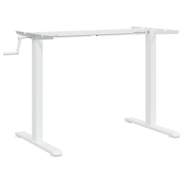 vidaXL Gestell für Sitz-Steh-Schreibtische Weiß (94-135)x60x(70-114)cm