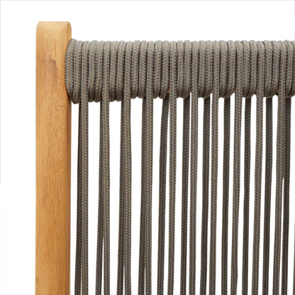 vidaXL Gartenstühle 2 Stk. Grau Massivholz Akazie und Polypropylen
