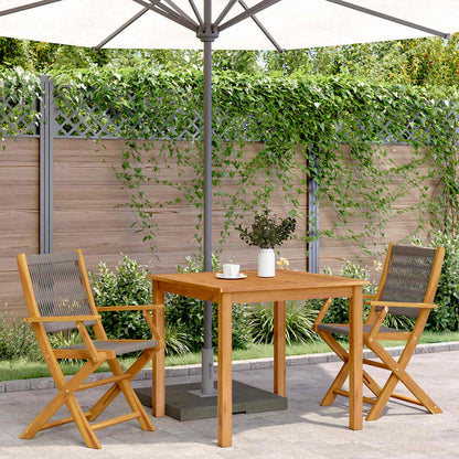 vidaXL Chaises de jardin 2 pcs Gris Bois d'acacia massif et polypropylène