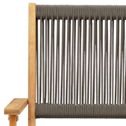 vidaXL Chaises de jardin 2 pcs Gris Bois d'acacia massif et polypropylène
