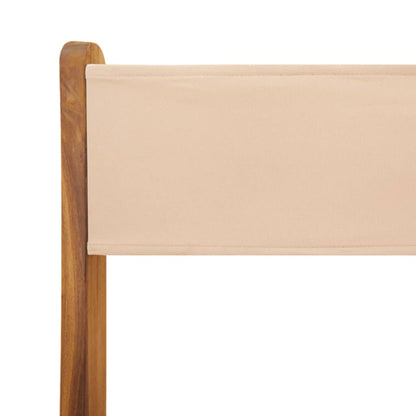 vidaXL Bistrostühle 2 Stk. Beige Massivholz Akazie & Stoff