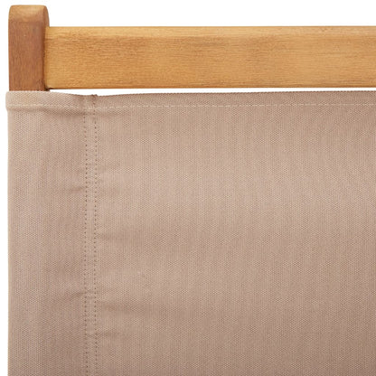 vidaXL Gartenstühle 2 Stk. Taupe Massivholz Akazie & Stoff