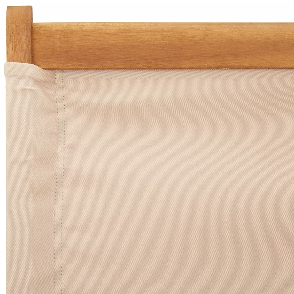 vidaXL Gartenstühle 2 Stk. Beige Massivholz Akazie & Stoff