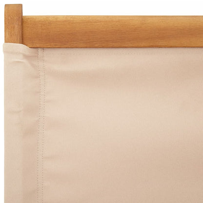 vidaXL Gartenstühle 2 Stk. Beige Massivholz Akazie & Stoff