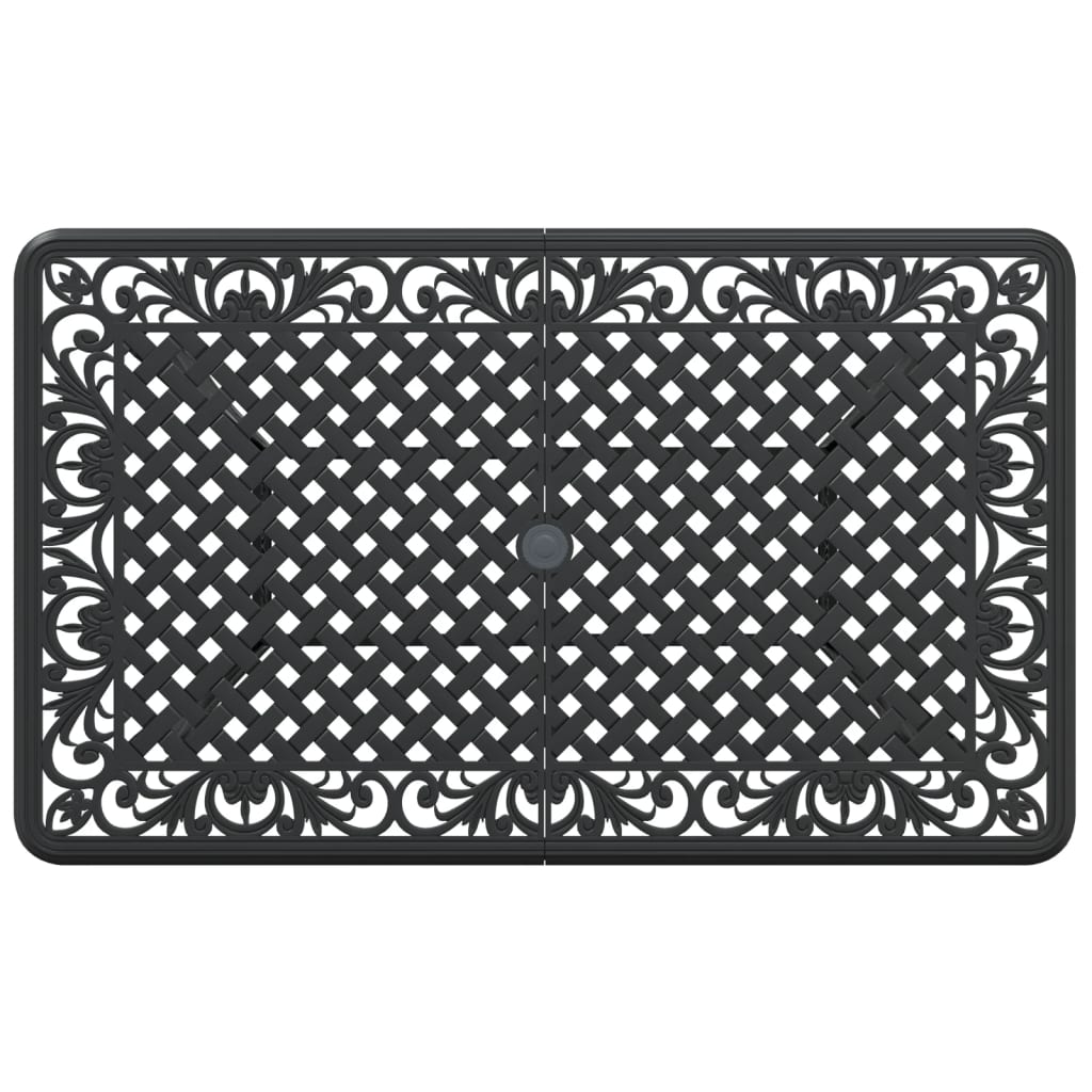 vidaXL Gartentisch Schwarz 150x90x72 cm Aluminiumguss
