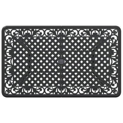 vidaXL Gartentisch Schwarz 150x90x72 cm Aluminiumguss