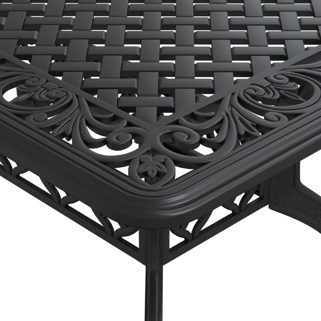 vidaXL Gartentisch Schwarz 150x90x72 cm Aluminiumguss
