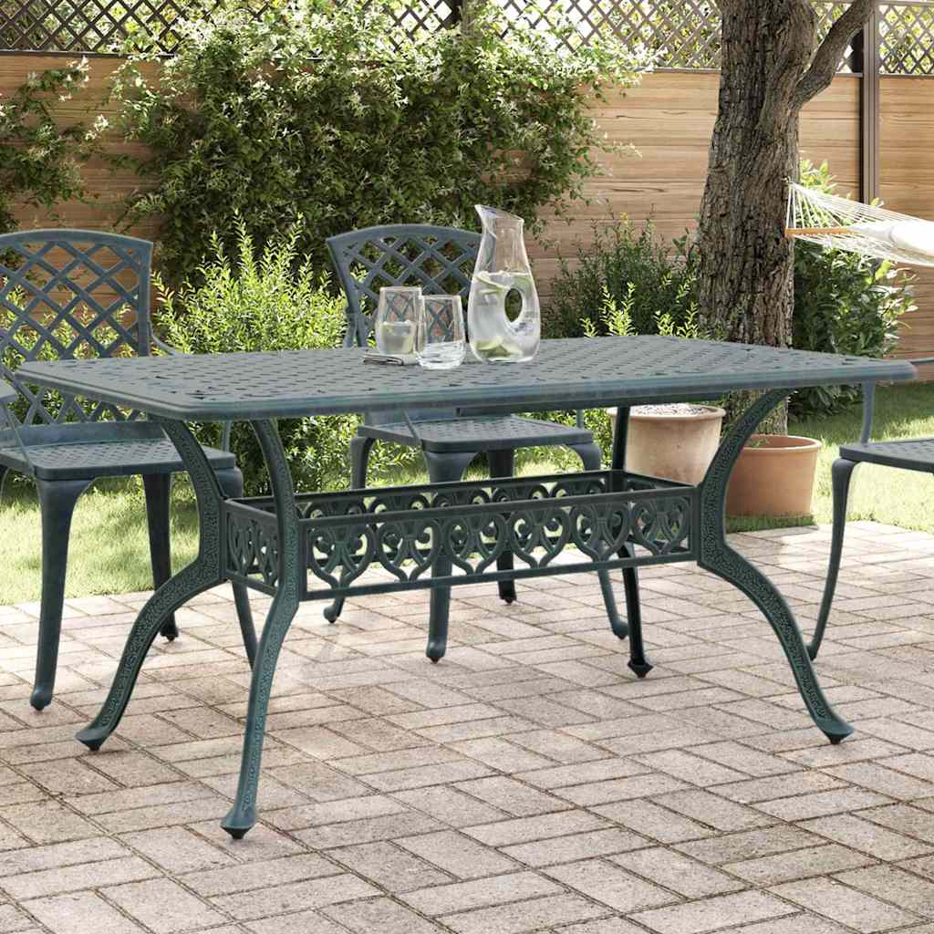 vidaXL Gartentisch Grün 150x90x72 cm Aluminiumguss