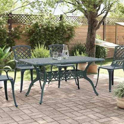 vidaXL Gartentisch Grün 150x90x72 cm Aluminiumguss