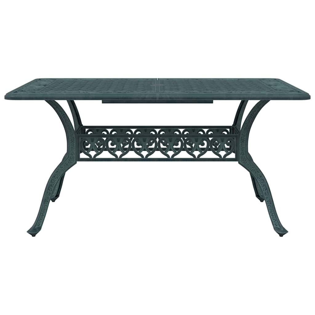 vidaXL Gartentisch Grün 150x90x72 cm Aluminiumguss