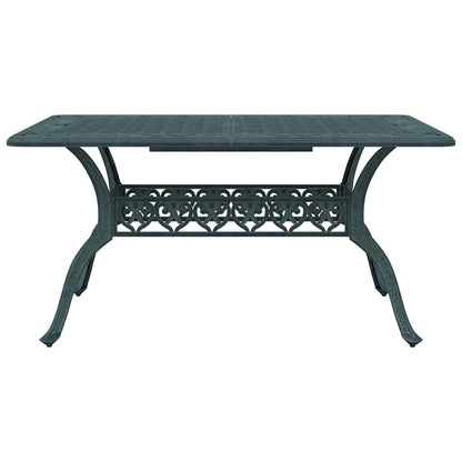 vidaXL Gartentisch Grün 150x90x72 cm Aluminiumguss