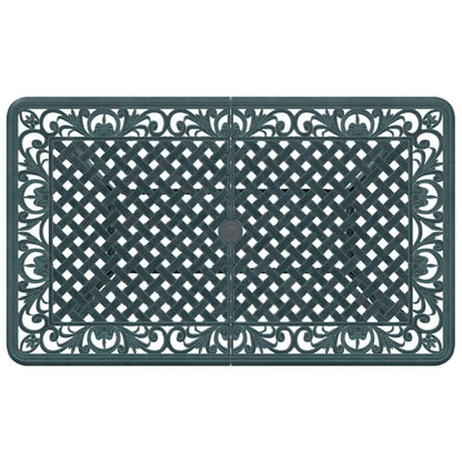 vidaXL Gartentisch Grün 150x90x72 cm Aluminiumguss