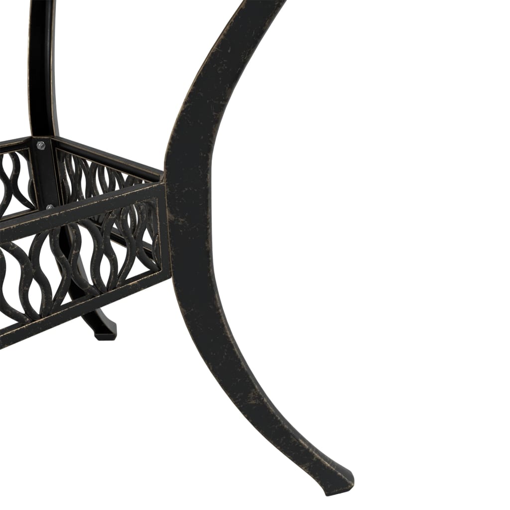 vidaXL Gartentisch Bronzen Ø90x75 cm Aluminiumguss
