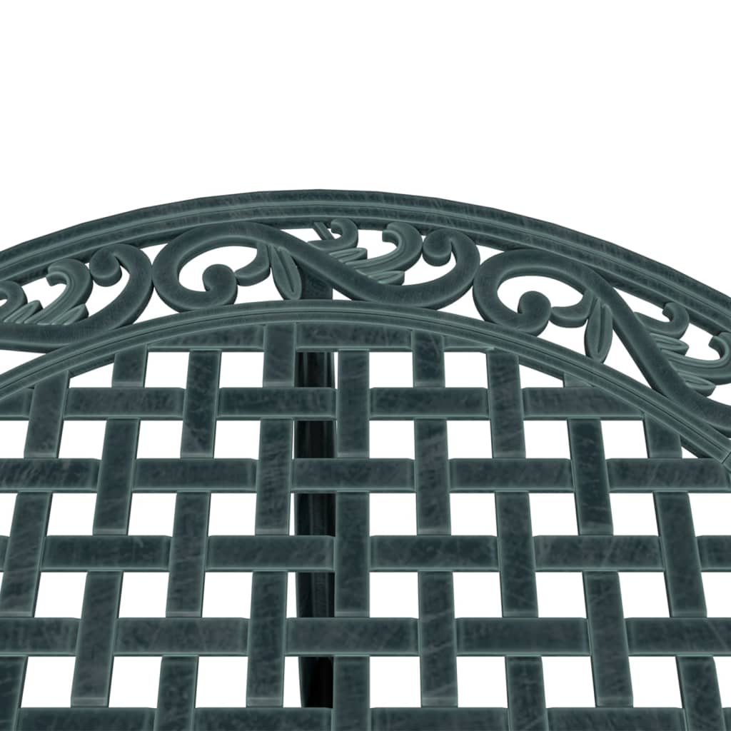 vidaXL Table de jardin verte Ø90x75 cm Aluminium moulé