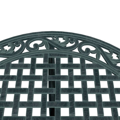 vidaXL Table de jardin verte Ø90x75 cm Aluminium moulé