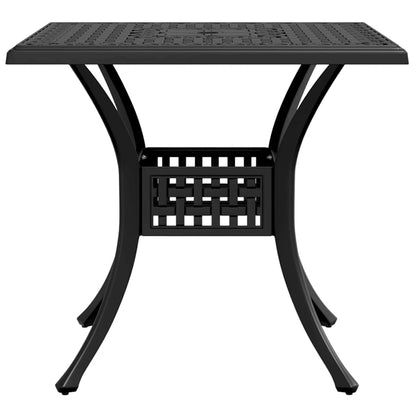 vidaXL Table de jardin Noir 80x80x75 cm Aluminium moulé