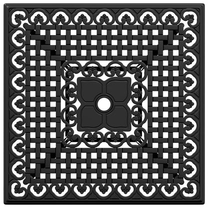 vidaXL Table de jardin Noir 80x80x75 cm Aluminium moulé