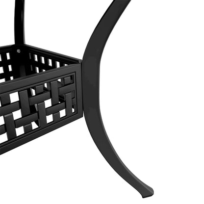 vidaXL Table de jardin Noir 80x80x75 cm Aluminium moulé