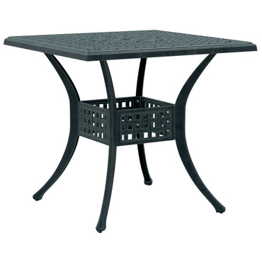 vidaXL Table de jardin Vert 80x80x75 cm Aluminium moulé