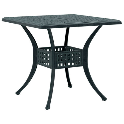 vidaXL Table de jardin Vert 80x80x75 cm Aluminium moulé