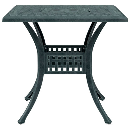 vidaXL Table de jardin Vert 80x80x75 cm Aluminium moulé