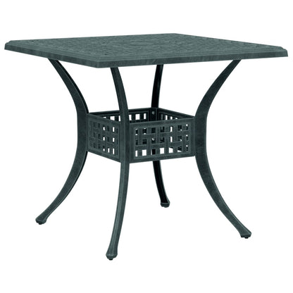 vidaXL Table de jardin Vert 80x80x75 cm Aluminium moulé