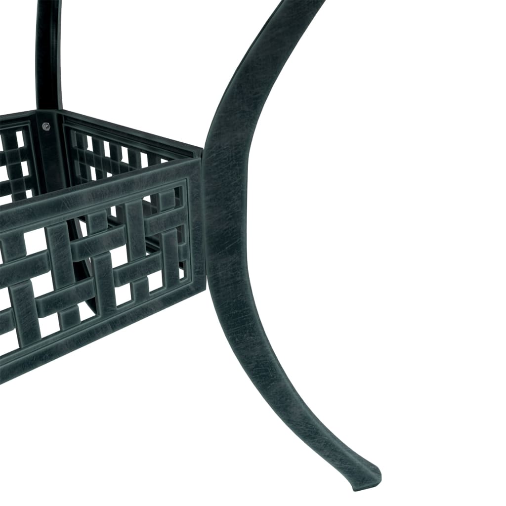 vidaXL Table de jardin Vert 80x80x75 cm Aluminium moulé