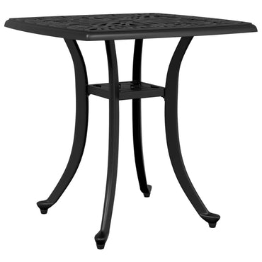 vidaXL Table de jardin noire 53x53x53 cm aluminium moulé