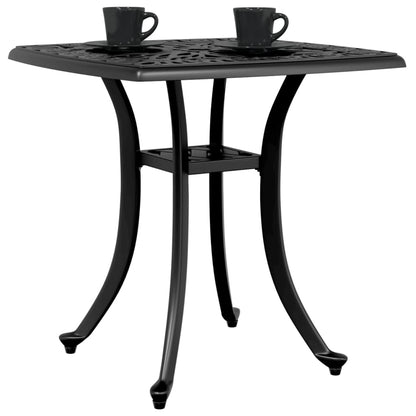 vidaXL Table de jardin noire 53x53x53 cm aluminium moulé