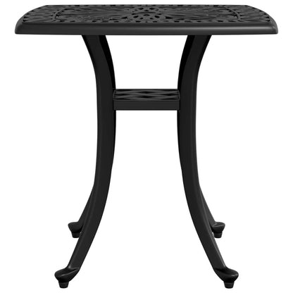 vidaXL Table de jardin noire 53x53x53 cm aluminium moulé