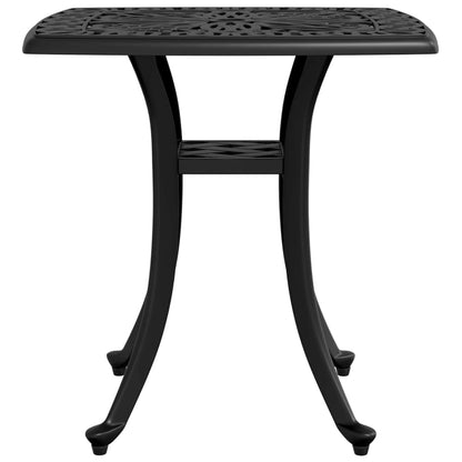 vidaXL Table de jardin noire 53x53x53 cm aluminium moulé