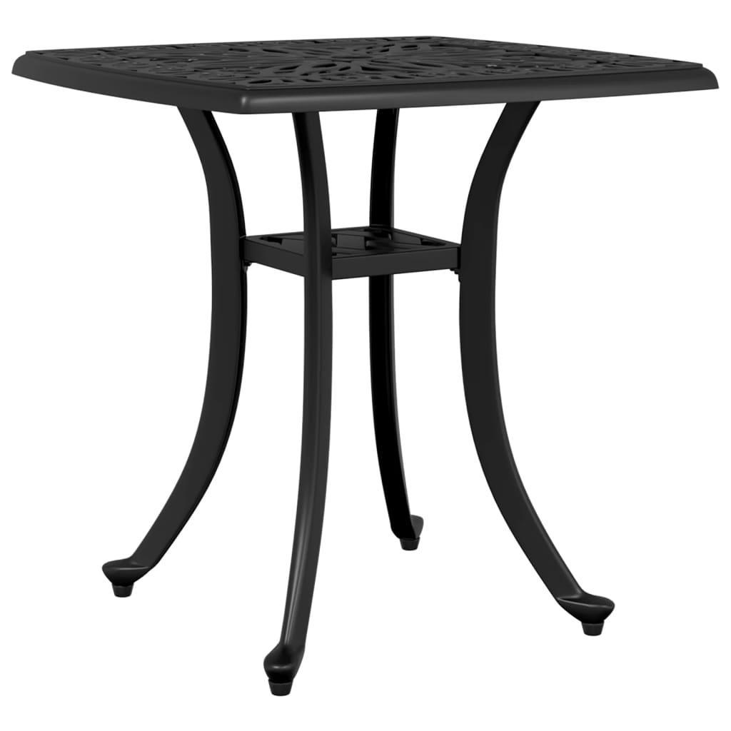 vidaXL Table de jardin noire 53x53x53 cm aluminium moulé