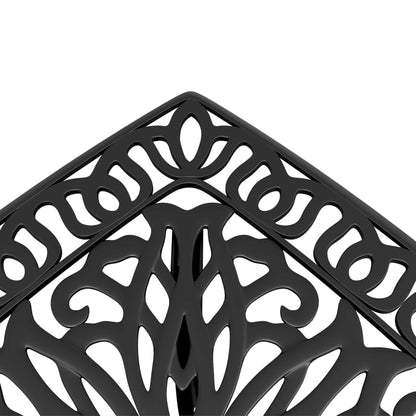 vidaXL Table de jardin noire 53x53x53 cm aluminium moulé