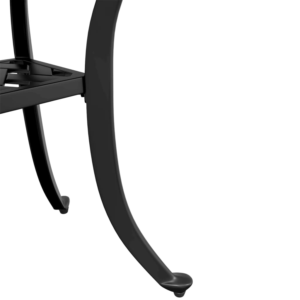 vidaXL Table de jardin noire 53x53x53 cm aluminium moulé