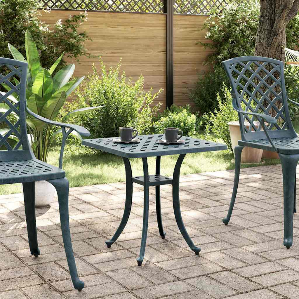 vidaXL Gartentisch Grün 53x53x53 cm Aluminiumguss