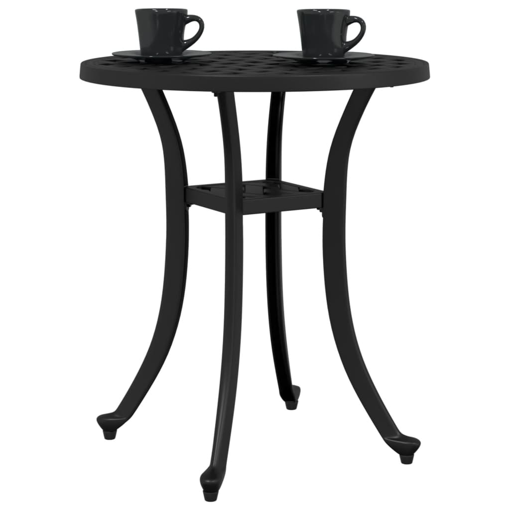 vidaXL Gartentisch Schwarz Ø48x53 cm Aluminiumguss