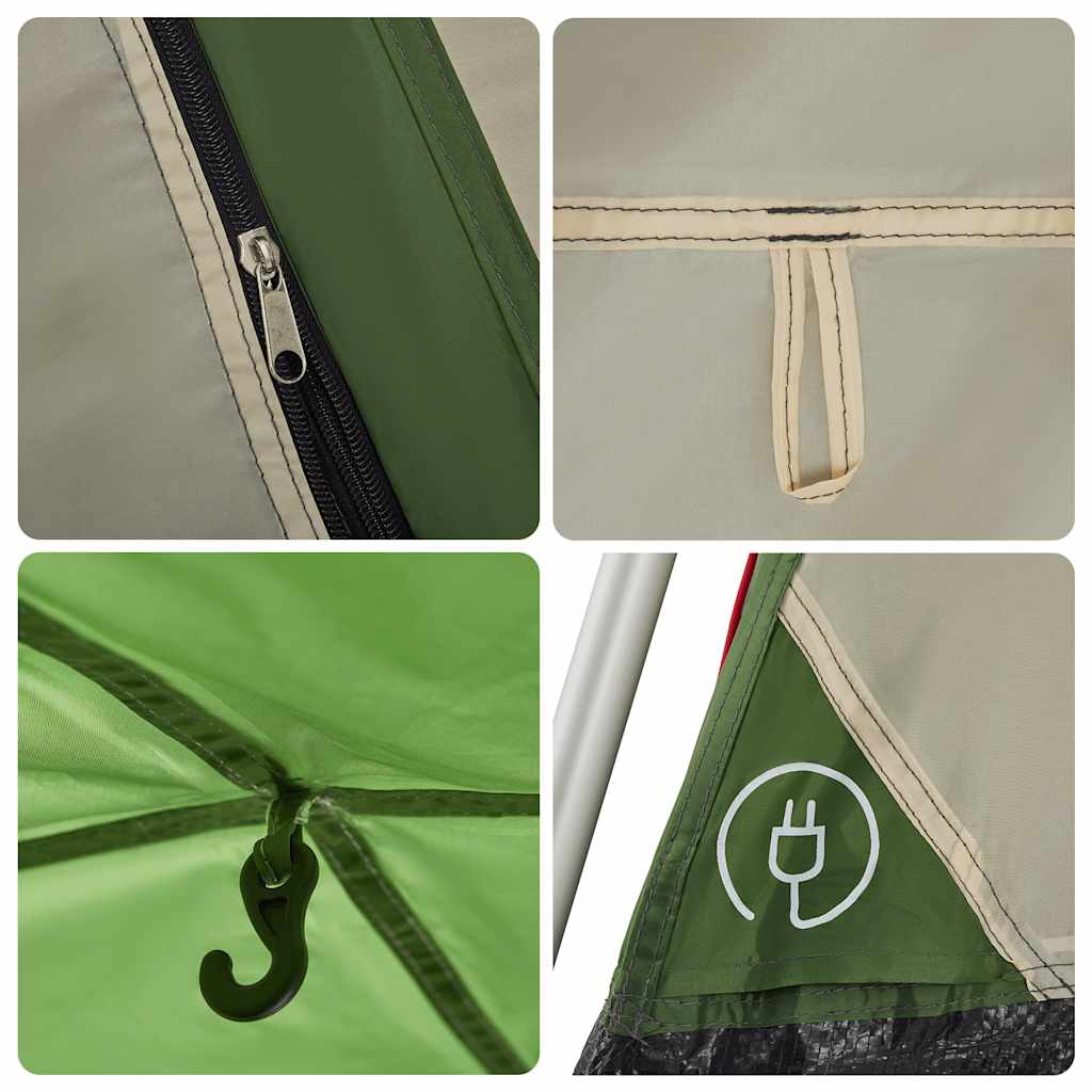 vidaXL Campingzelt 4 Personen Grün Quick Release