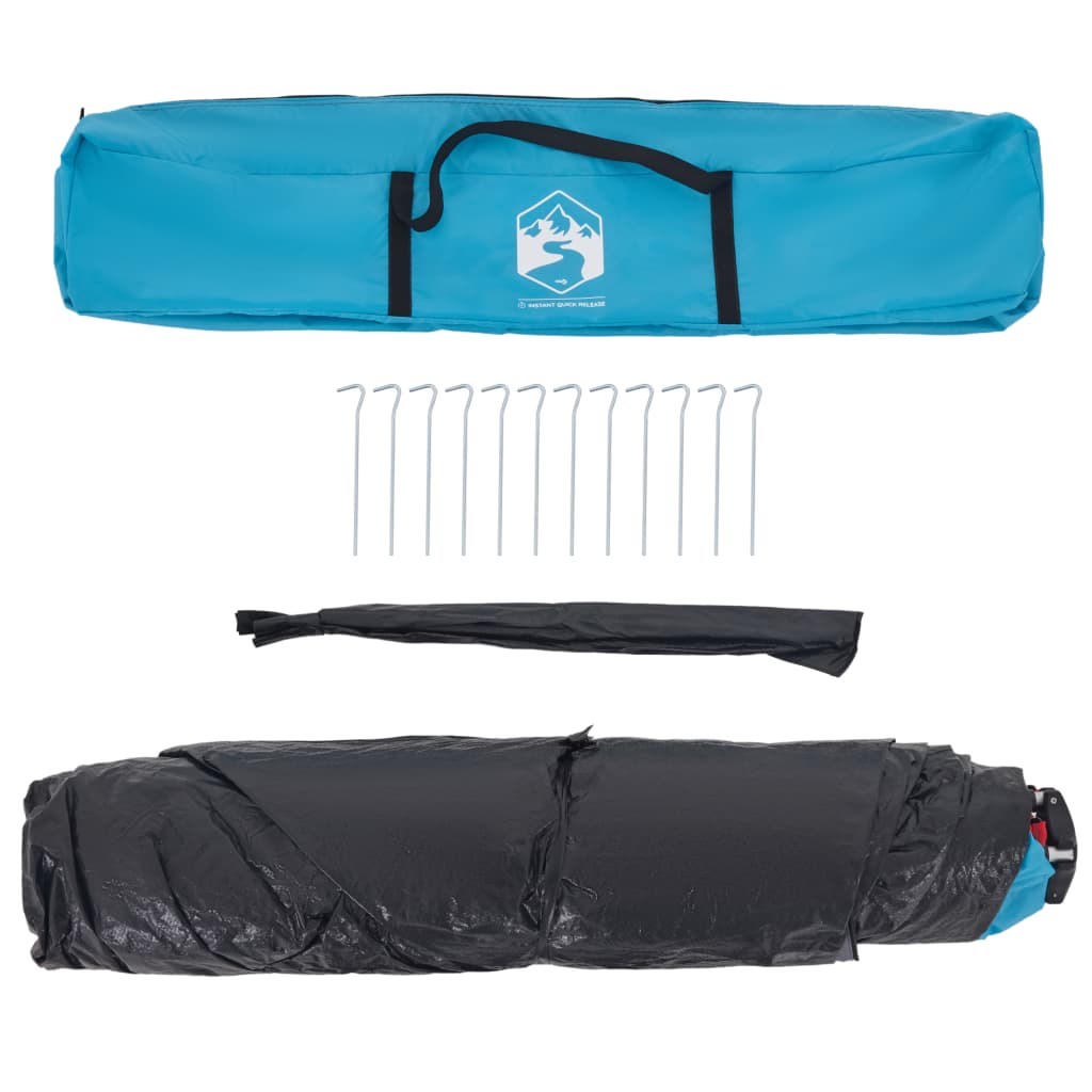 vidaXL Campingzelt 4 Personen Blau Quick Release