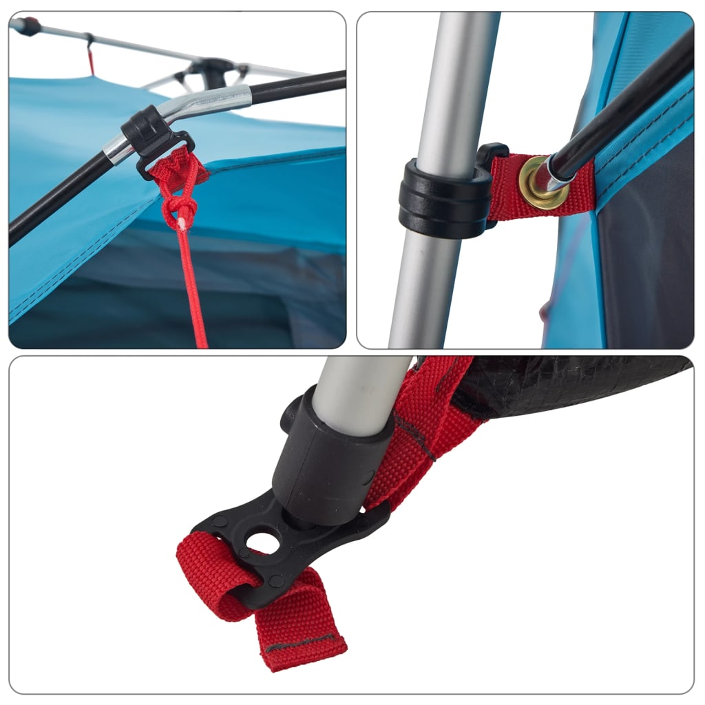vidaXL Campingzelt 4 Personen Blau Quick Release